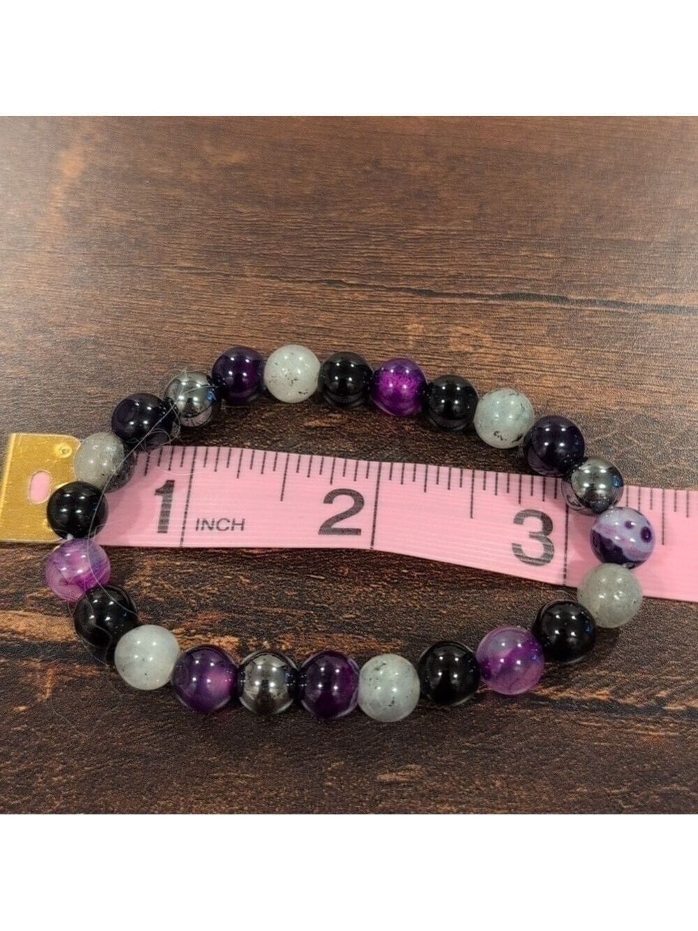 Natural stones bracelet for protection for women or men,about 7.5inches stretch. - Picture 4 of 4